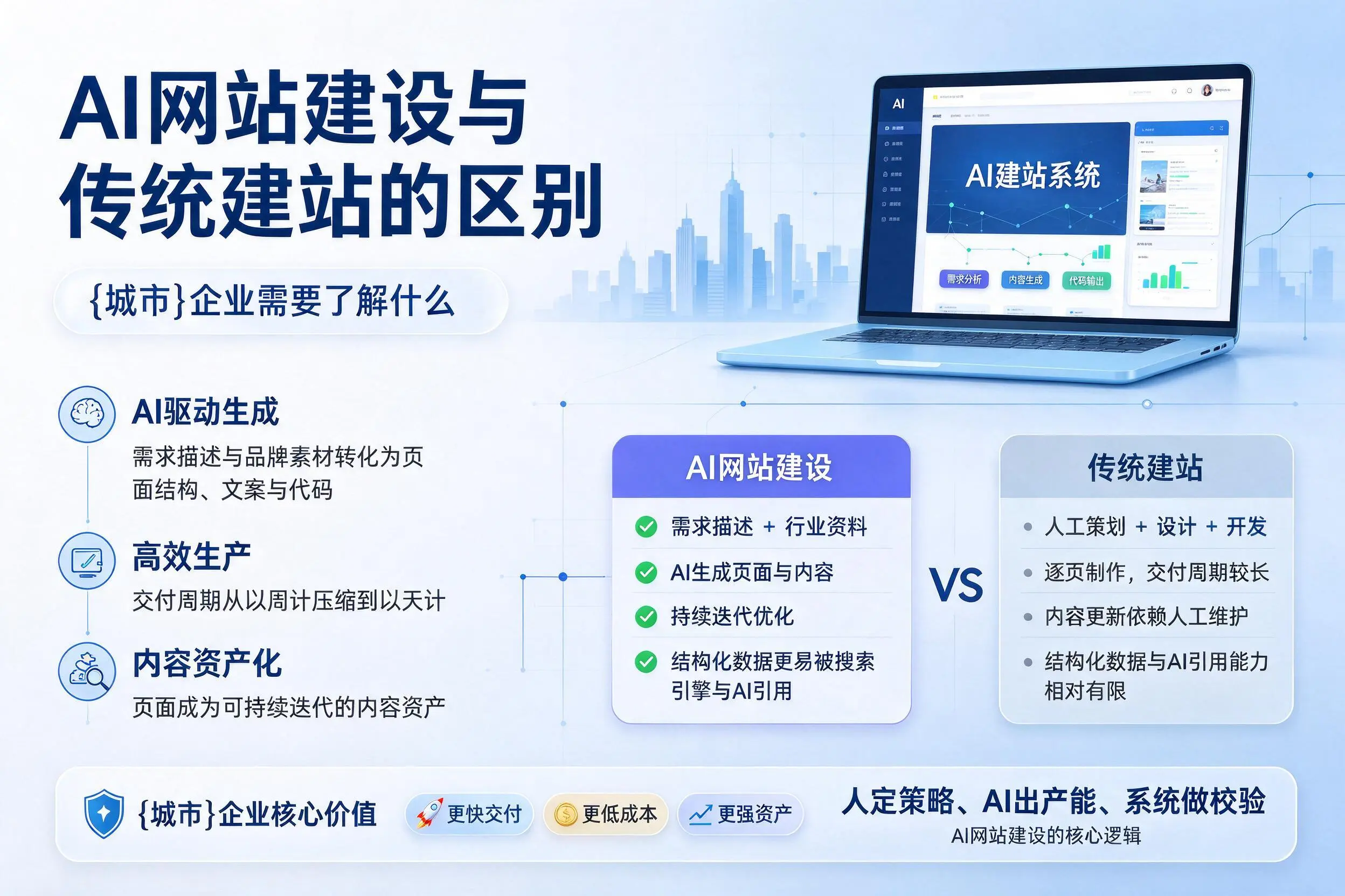 AI网站建设与传统建站的区别,定安企业需要了解什么