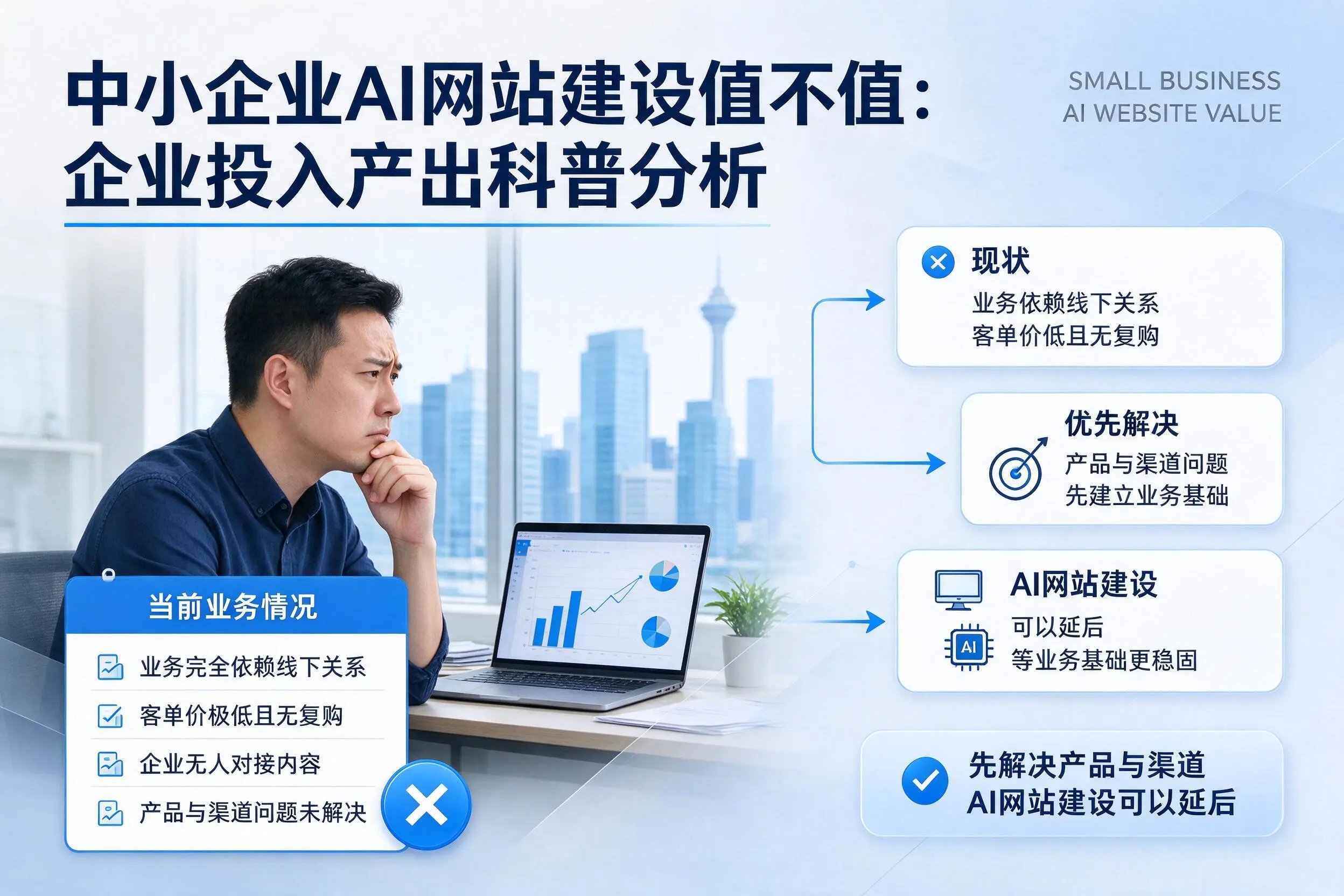 中小企业AI网站建设值不值:定安企业投入产出科普分析