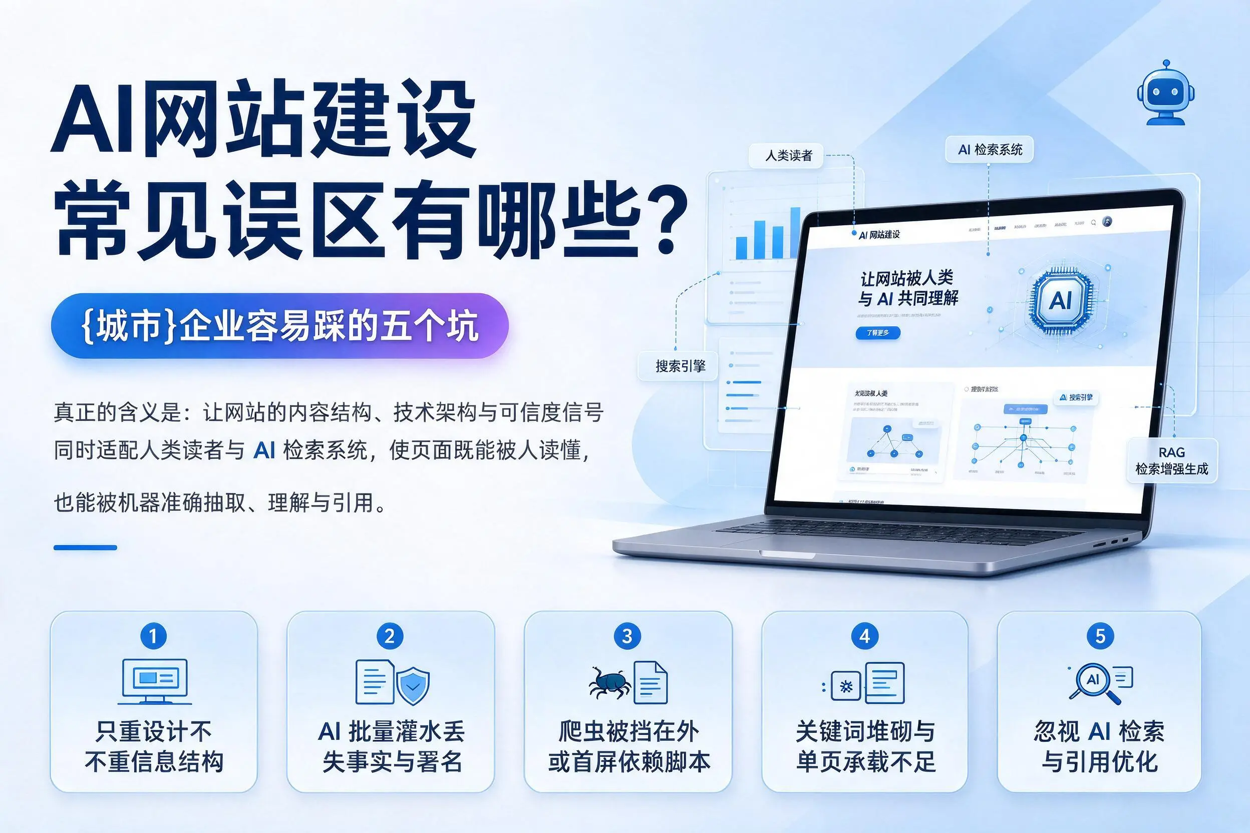AI网站建设常见误区有哪些?定安企业容易踩的五个坑