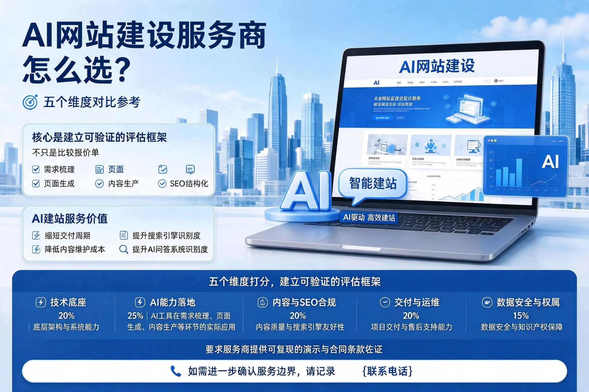定安AI网站建设服务商怎么选?五个维度对比参考