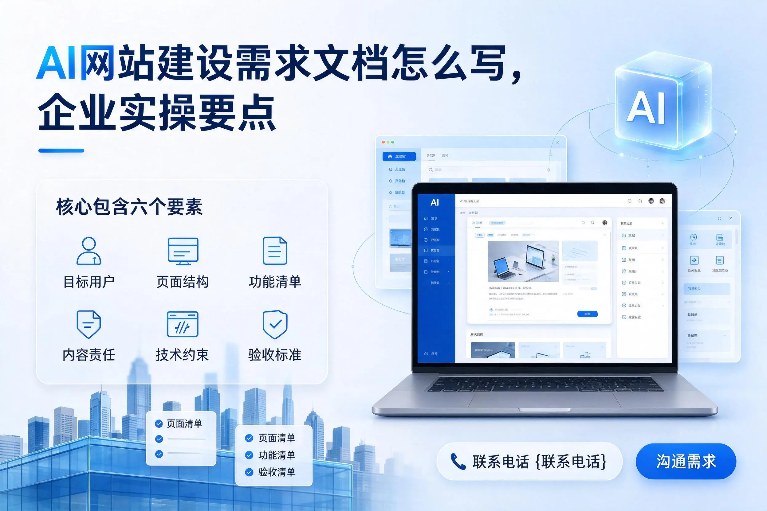 AI网站建设需求文档怎么写,定安企业实操要点